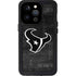 NFL Houston Texans Black & White iPhone 15 Pro Waterproof Case