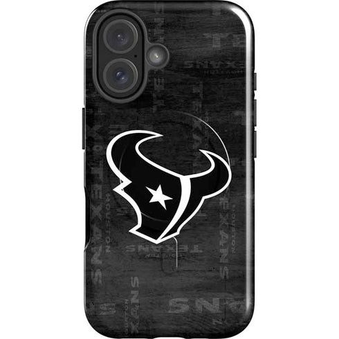 NFL Houston Texans Black & White iPhone 16 Magsafe Impact Case