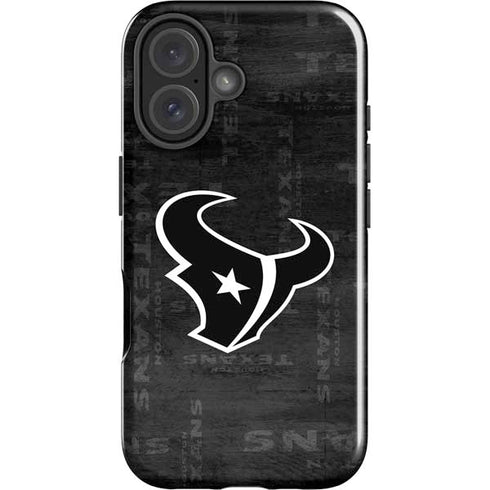 NFL Houston Texans Black & White iPhone 16 Plus Impact Case