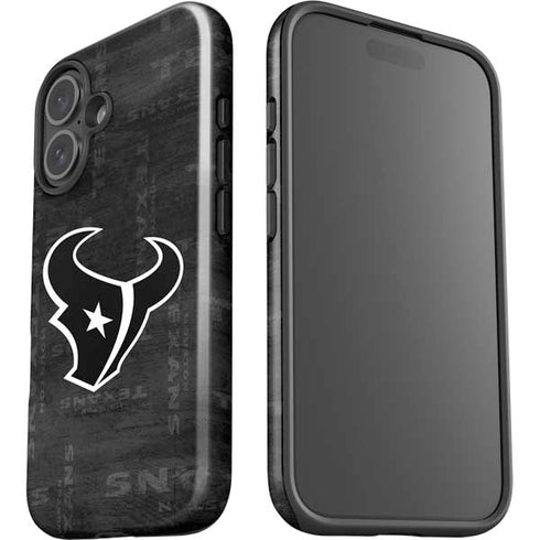 NFL Houston Texans Black & White iPhone 16 Plus Impact Case