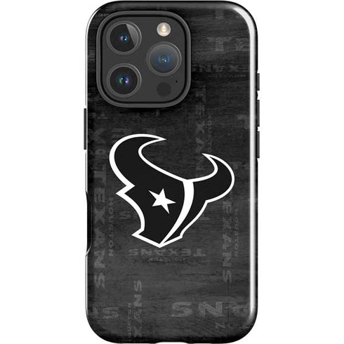NFL Houston Texans Black & White iPhone 16 Pro Impact Case