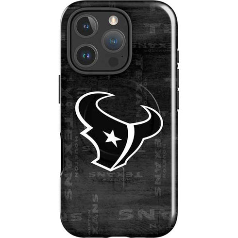 NFL Houston Texans Black & White iPhone 16 Pro Magsafe Impact Case