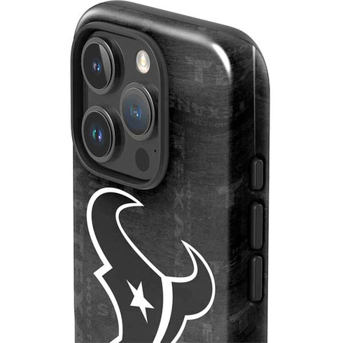 NFL Houston Texans Black & White iPhone 16 Pro Max Impact Case