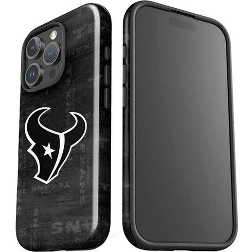 NFL Houston Texans Black & White iPhone 16 Pro Max Impact Case