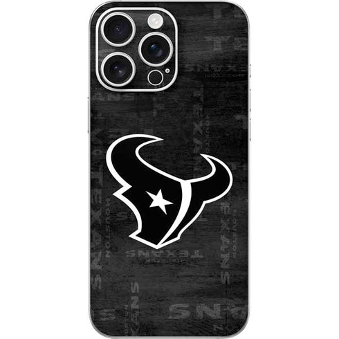 NFL Houston Texans Black & White iPhone 16 Pro Max Skin