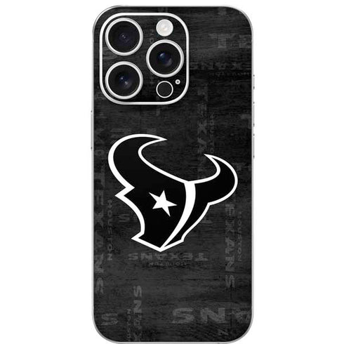 NFL Houston Texans Black & White iPhone 16 Pro Skin