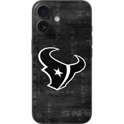 NFL Houston Texans Black & White iPhone 16 Skin