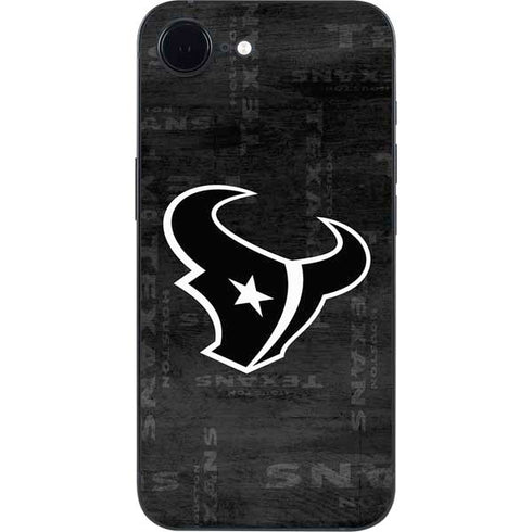 NFL Houston Texans Black & White iPhone 16e Skin