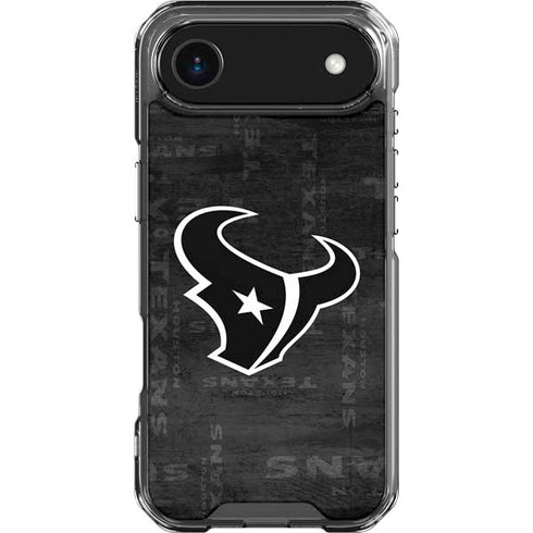 NFL Houston Texans Black & White iPhone 17 Air Clear Case