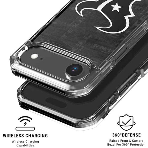 NFL Houston Texans Black & White iPhone 17 Air Clear Case