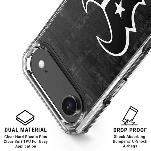 NFL Houston Texans Black & White iPhone 17 Air Clear Case