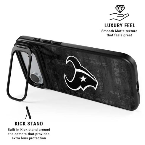 NFL Houston Texans Black & White iPhone 17 Air Kickstand Case