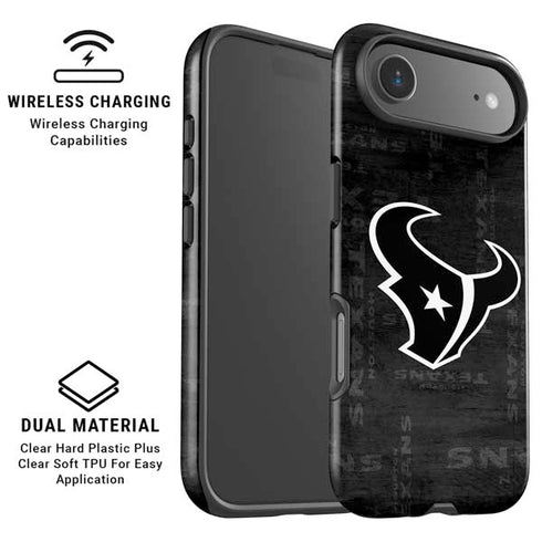 NFL Houston Texans Black & White iPhone 17 Air Magsafe Impact Case