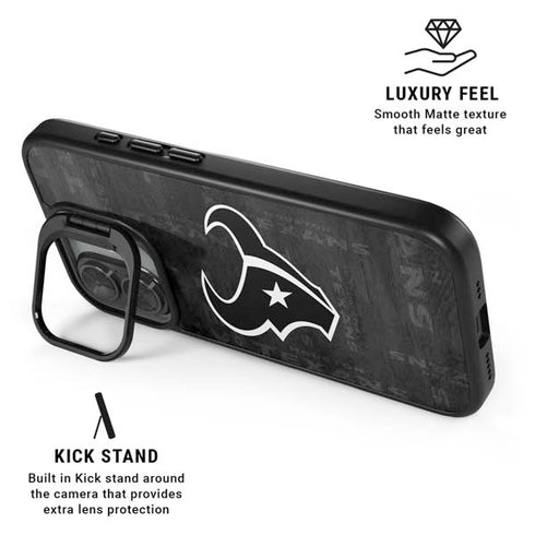 NFL Houston Texans Black & White iPhone 17 Kickstand Case