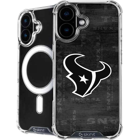 NFL Houston Texans Black & White iPhone 17 MagSafe Case