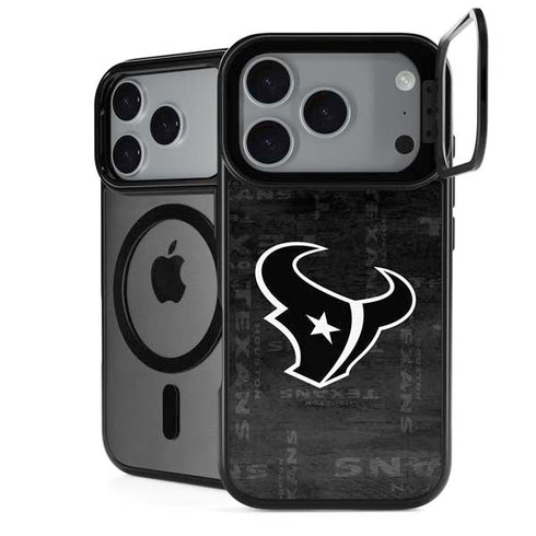 NFL Houston Texans Black & White iPhone 17 Pro Max Kickstand Case
