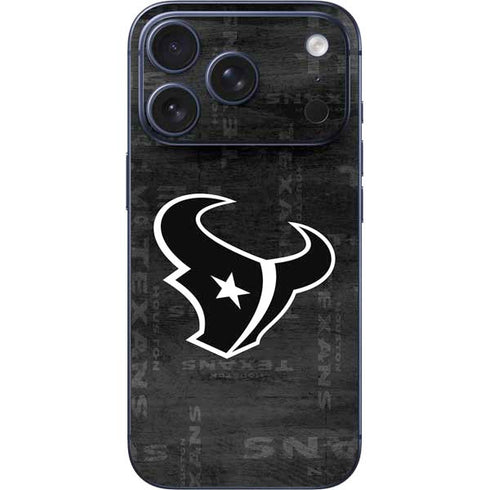 NFL Houston Texans Black & White iPhone 17 Pro Max Skin