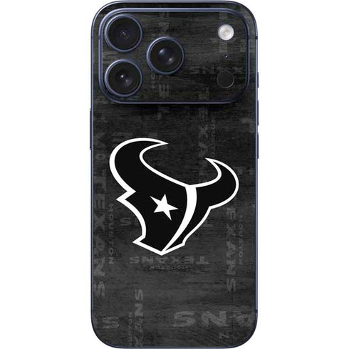 NFL Houston Texans Black & White iPhone 17 Pro Skin