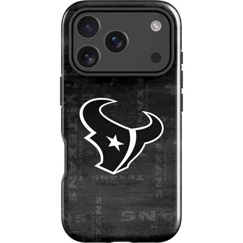 NFL Houston Texans Black & White iPhone 18 Pro Impact Case