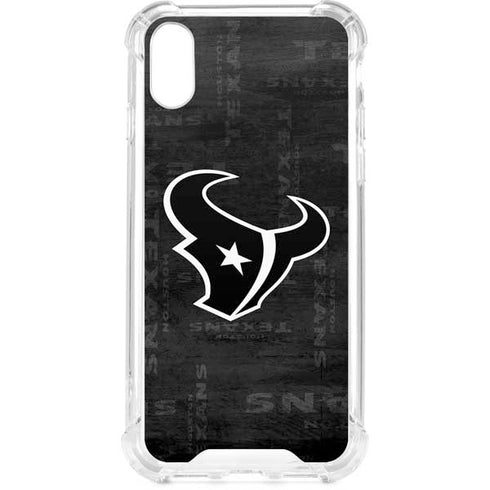 NFL Houston Texans Black & White iPhone XS Clear Case