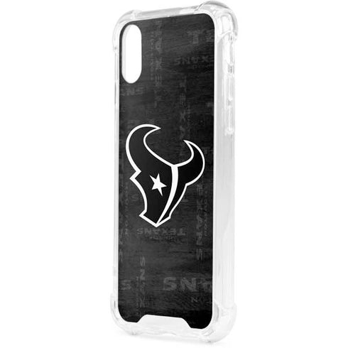 NFL Houston Texans Black & White iPhone XS Clear Case
