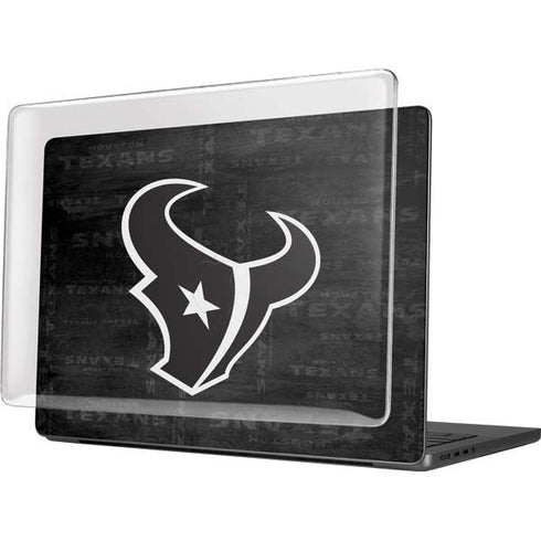 NFL Houston Texans Black & White MacBook Pro 14in (2021-24) Case plus Skin