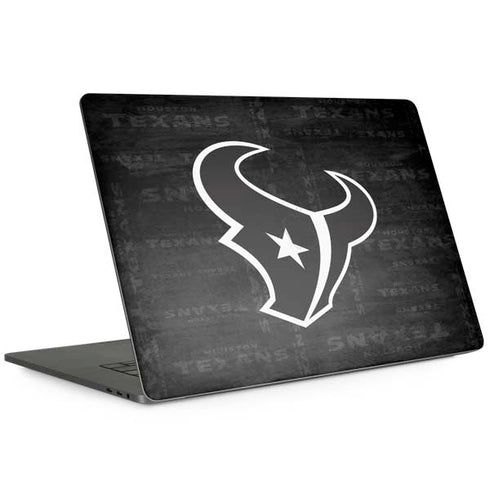 NFL Houston Texans Black & White MacBook Skins