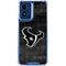 NFL Houston Texans Black & White Moto G 5G (2024) Clear Case