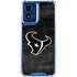 NFL Houston Texans Black & White Moto G 5G (2024) Clear Case