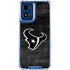 NFL Houston Texans Black & White Moto G Play 4G (2024) Clear Case