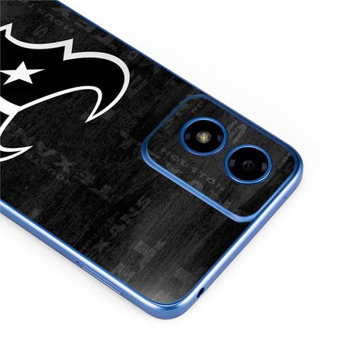 NFL Houston Texans Black & White Moto G Play 4G (2024) Skin