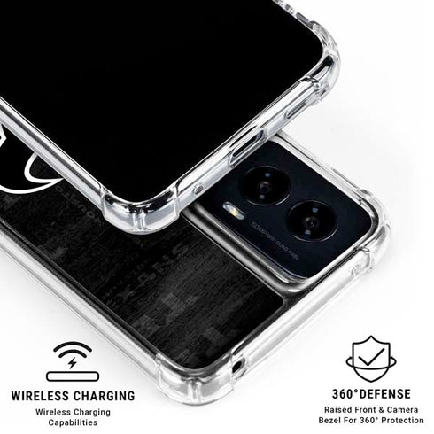 NFL Houston Texans Black & White Moto G Power 5G (2024) Clear Case