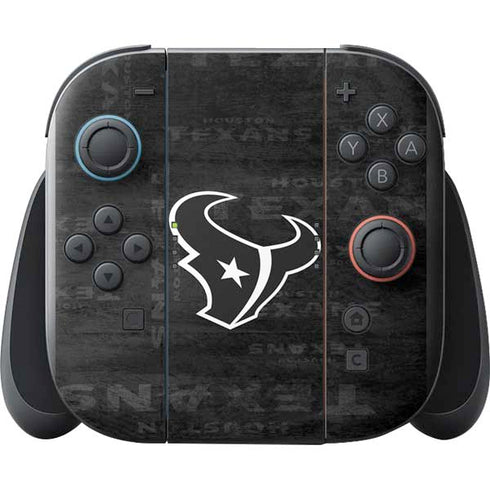 NFL Houston Texans Black & White Nintendo Switch 2 (2025) with Joy-Con Skin