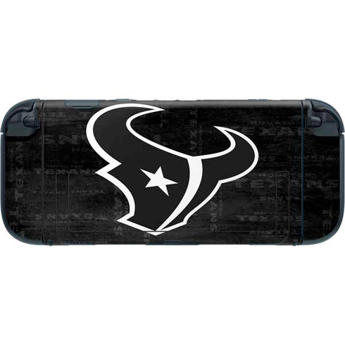 NFL Houston Texans Black & White Nintendo Switch 2 (2025) with Joy-Con Skin