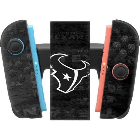 NFL Houston Texans Black & White Nintendo Switch 2 (2025) Joy-Con Controller Skin