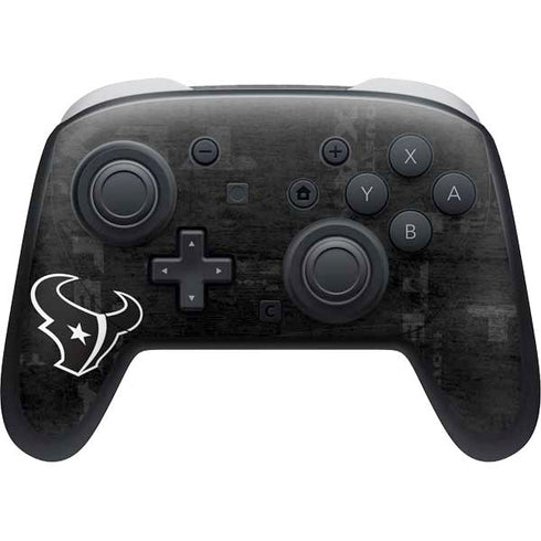 NFL Houston Texans Black & White Nintendo Switch 2 (2025) Pro Controller Skin