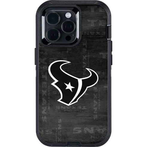 NFL Houston Texans Black & White Otterbox Defender iPhone Skin