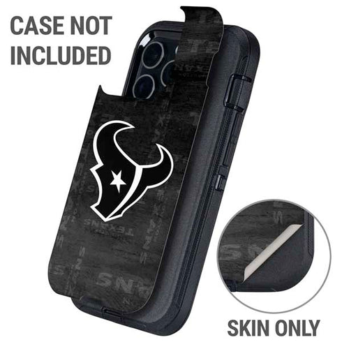 NFL Houston Texans Black & White Otterbox Defender iPhone Skin