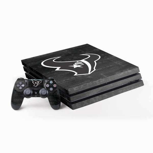 NFL Houston Texans Black & White PlayStation PS4 Skins