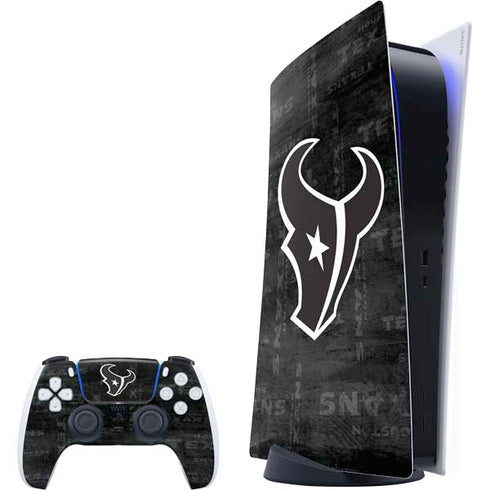 NFL Houston Texans Black & White PlayStation PS5 Skins