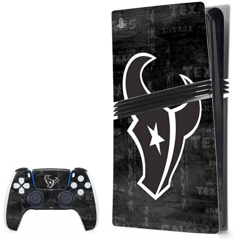 NFL Houston Texans Black & White PlayStation PS5 Skins