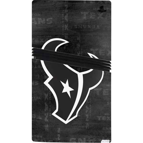 NFL Houston Texans Black & White PS5 Pro Console Skin