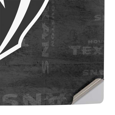 NFL Houston Texans Black & White PS5 Pro Console Skin
