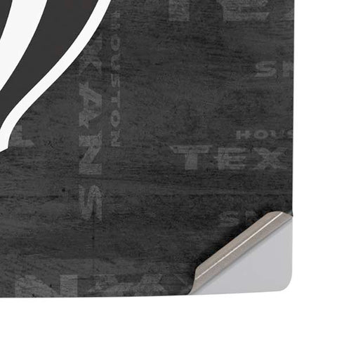 NFL Houston Texans Black & White PS5 Pro Disk Console Skin