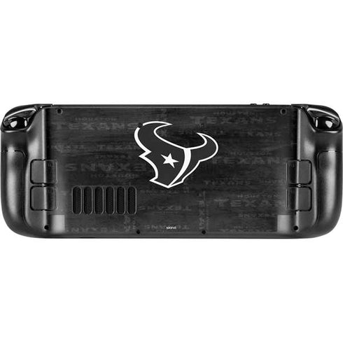 NFL Houston Texans Black & White Steam Deck Handheld Gaming Computer Skin
