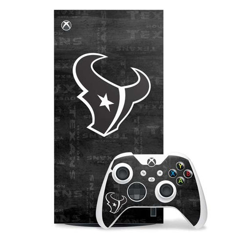 NFL Houston Texans Black & White Xbox Series X Skins