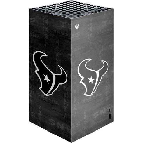 NFL Houston Texans Black & White XBox Series X Digital Edition Console Skin
