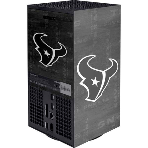 NFL Houston Texans Black & White XBox Series X Digital Edition Console Skin