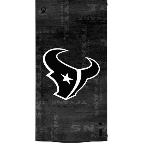 NFL Houston Texans Black & White XBox Series X Digital Edition Console Skin