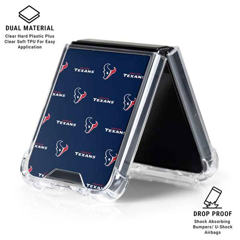 NFL Houston Texans Blitz Series Galaxy Z Flip6 Clear Case